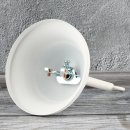 Lampen-Baldachin 90x61mm flämisch Metall weiß...