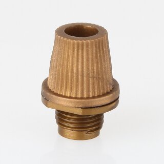 Zugentlastung mit M10x1 Außengewinde für Kabel 16x22mm Kunststoff gold mit Quetschverbindung