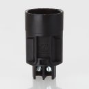 E14 Lampenfassung Kunststoff schwarz ohne Metall-Winkel...