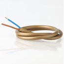 PVC Lampenkabel Rundkabel gold 2-adrig, 2x0,75mm² H03 VV-F