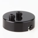 2-Loch Lampen-Baldachin Metall 80x25mm schwarz mit...