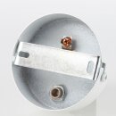 2-Loch Lampen-Baldachin Metall 80x25mm weiß mit Zugentlaster Metall für 2 Lampenpendel