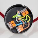 2-Loch Lampen-Baldachin Metall 80x25mm weiß mit Zugentlaster Metall für 2 Lampenpendel