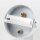 2-Loch Lampen-Baldachin Metall 80x25mm weiß mit Zugentlaster Metall für 2 Lampenpendel