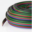 10 Meter Niedervoltkabel Vierlingslitze 4x0,25 mm²  für RGB LED Streifen