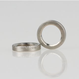 M10x1 Rundmutter 13x2,5mm Messing Edelstahloptik
