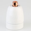 E27 Premium Porzellanfassung glasiert mit Kabel...
