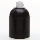 E27 Bakelit-Optik Fassung schwarz Glattmantel mit...