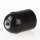 E27 Bakelit-Optik Fassung schwarz Glattmantel mit Zugentlaster  Metall antik fume