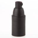E14 Thermoplast Fassung schwarz Glattmantel mit...