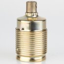 E27 Lampenfassung Metall vermessingt mit Gewindemantel...