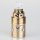 E14 Lampenfassung Metall vermessingt mit Glattmantel und Zugentlastung Kunststoff transparent