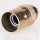 E14 Lampenfassung Metall vermessingt mit Glattmantel und Zugentlastung Kunststoff transparent