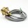 Textilkabel Silber mit E27 Lampenfassung Metall vermessingt und 2 Schraubringe 1-5m