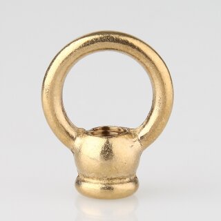 Ringnippel Metall Messing roh 30x37mm M10x1 Innengewinde für Lampen und Leuchtenbau