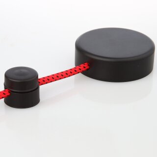Lampen Distanz-Aufhänger Affenschaukel schwarz mit 30x25mm Baldachin