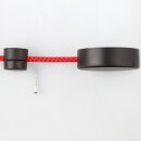 Lampen Distanz-Aufhänger Affenschaukel schwarz mit 30x25mm Baldachin