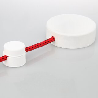 Lampen Distanz-Aufhänger Affenschaukel weiß mit 30x25mm Baldachin