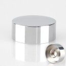 M10x1 Abschlussknopf Deckelknopf 25x10 mm Messing...