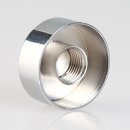M10x1 Abschlussknopf Deckelknopf 25x10 mm Messing verchromt für Lampen und Leuchtenbau