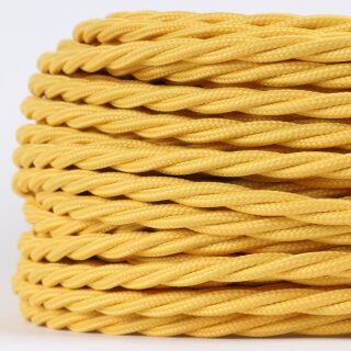 Textilkabel Gelb 3-adrig 3x0,75 gedreht verseilt