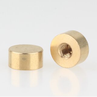 M4 Abschlussknopf Zierknopf 10x5mm zylindrisch Messing für Lampen und Leuchtenbau