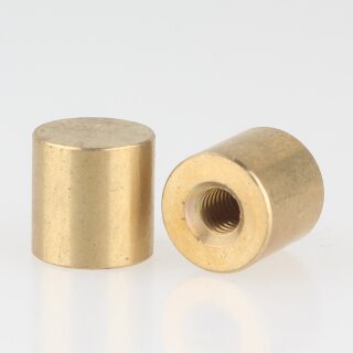 M4 Abschlussknopf Zierknopf 10x10mm zylindrisch Messing für Lampen und Leuchtenbau