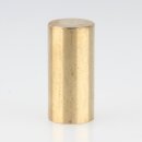 M10x1 Abschlussknopf Zierknopf 12x25mm zylindrisch Messing für Lampen und Leuchtenbau
