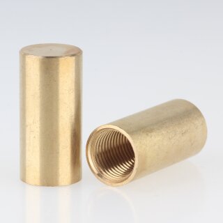 M10x1 Abschlussknopf Zierknopf 12x30mm zylindrisch Messing für Lampen und Leuchtenbau