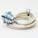 Textilkabel Elfenbein mit E27 Lampenfassung Metall...