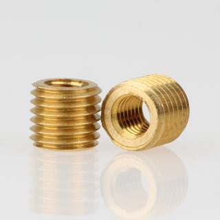 M8x1 AG auf M6 IG Länge 6mm Reduzier Gewinde-Adapter Messing