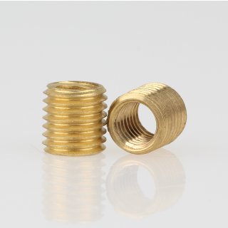 M8x1 AG auf M6 IG Länge 8mm Reduzier Gewinde-Adapter Messing