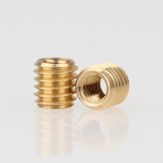 M6 AG auf M4 IG Länge 6mm Reduzier Gewinde-Adapter Messing