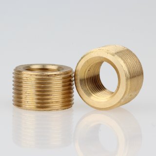 M16x1 AG auf M10x1 IG  Länge 10mm Reduzier Gewinde-Adapter Messing