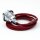 Textilkabel Bordeaux Rot mit E27 Lampenfassung Metall verchromt und 2 Schraubringe 1-5m