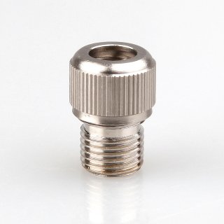 Zugentlaster Zugentlastung Klemmnippel Metall schwarz mit M10x1 Innengewinde 