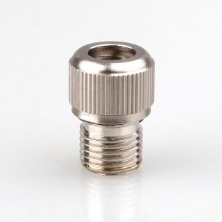 Zugentlastung mit M10x1 Außengewinde für Kabel 12x18mm 3-teilig Metall Edelstahloptik