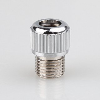 M10x1 AG Zugentlaster Zugentlastung 12x18mm 3-teilig für Kabel Metall Messing verchromt
