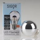 Sigor LED Filament Kopfspiegellampe silber 7W/230V...