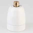 E27 Premium Porzellanfassung glasiert mit Kabel...