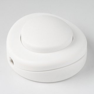 Fuß-Tretschalter Fußschalter Schnurschalter weiss 65x30mm 250V/2A für Rundkabel