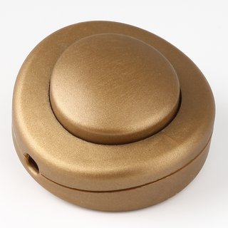 Fuß-Tretschalter Fußschalter Schnurschalter gold 65x30mm 250V/2A für Rundkabel