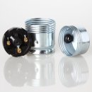 E27 Lampenfassung Metall verzinkt mit Glattmantel und...