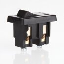 Einbau-Wippschalter schwarz 1-polig EIN/AUS 20x14,2mm 250V/2A Schraubanschluss