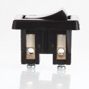 Einbau-Wippschalter schwarz 1-polig EIN/AUS 20x14,2mm 250V/2A Schraubanschluss