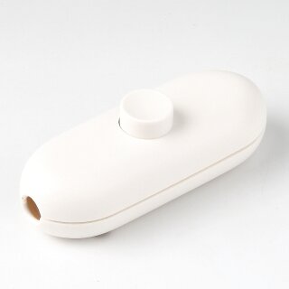 InterBär Schnurschalter Schnur-Zwischenschalter Handschalter weiß 81x32mm 250V/2A mit Druckschalter