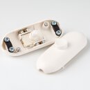 InterBär Schnurschalter Schnur-Zwischenschalter Handschalter weiß 81x32mm 250V/2A mit Druckschalter