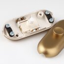 InterBär Schnurschalter Schnur-Zwischenschalter Handschalter gold 81x32mm 250V/2A mit Druckschalter