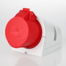PCE CEE Wand-Steckdose 5-polig 16A/400V IP44 rot/grau