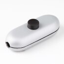 InterBär Schnurschalter Schnur-Zwischenschalter Handschalter titan-schwarz silber 81x32mm 250V/2A mit Druckschalter